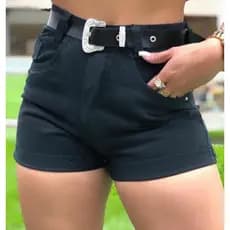 Short jeans preto tamanho 42