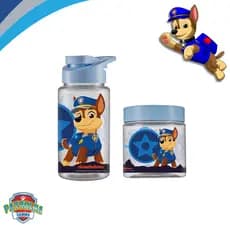 Kit Lancheira Patrulha Canina Chase Skye | Squeeze garrafinha 500ml + Pote 550ml | Presente Volta às Aulas