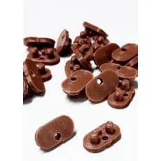 Tampa De União Porta Sanfonada Pvc (kit Com 10 Peças) Marrom