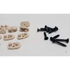 Tampa De União Porta Sanfonada Pvc (kit Com 20 Peças) Areia