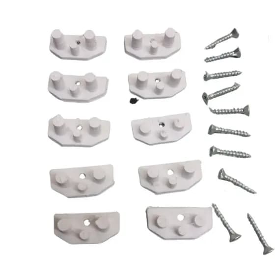 Tampa União Para Porta Sanfonada Pvc Varias Marcas Kit 10pç