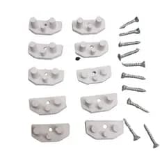 Tampa União Para Porta Sanfonada Pvc Varias Marcas Kit 10pç