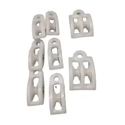 Kit roldanas carretilha para varal de teto 6 simples e 2 duplas