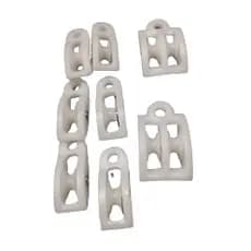 Kit roldanas carretilha para varal de teto 6 simples e 2 duplas