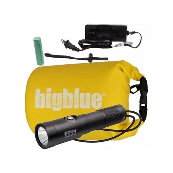 Lanterna De Mergulho Al 1300 Lumens Big Blue Pesca Sub Mergulho