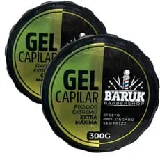 2 Gel Para Cabelo Baby hair Baruk fixador Extremo Sem Frizz Extra Máximo 300g