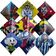 Pipa Flexinha 20 Unidades 33x33cm Plástico Modelos Variados
