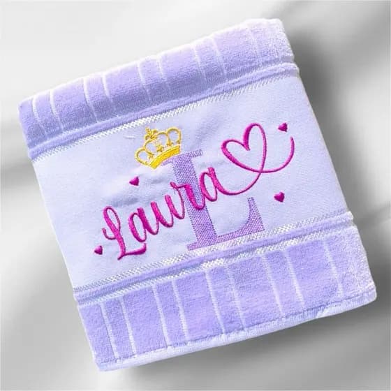 Toalha de Banho Personalizada Bordada Com Nome