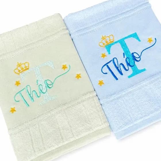 Toalha Personalizada com Nome Bordado Presente | Adulto e Bebê | Enxoval Para Maternidade