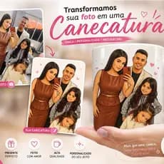 Caneca Personalizada com Caricatura | Presente Criativo com Foto Transformada em Desenho | 325ml