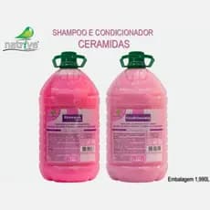 KIT SALÃO DE BELEZA SHAMPOO + CONDICIONADOR CERAMIDAS 1,990 LITROS Natrive