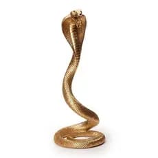 ESCULTURA SERPENTE EM POLIRESINA DOURADA
