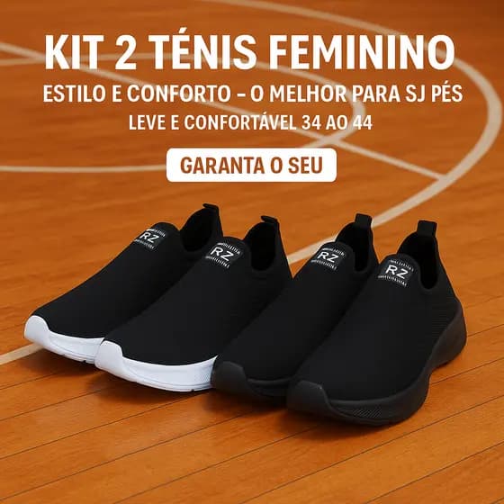 Kit 2 Tênis Feminino - Esportivo Resistente Para Corrida e Academia 34 ao 44 - Garanta já o Seu!