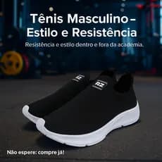 Tênis Meia Masculino Calce Fácil Ortopédico Leve Slip On Casual 34 ao 44