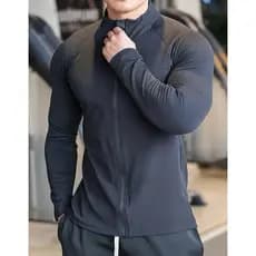 Camiseta UV masculina manga comprida proteção esporte passeio treino academia conforto