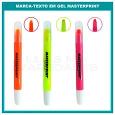 Kit 3 Canetas Marca Texto em Gel Masterprint – Não Mancha Ideal para Bíblia Vade Mecum e Estudos