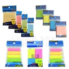 Kit com 11 Blocos de Notas Marcador de Páginas Adesivos