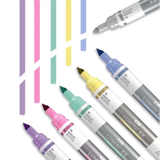 Marca Texto Cis Lumini Apagável Escreve e Apaga Lumini EX – Marca Texto Kit ou Unidade Escolar