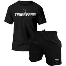 Conjunto Kit Camisa e Short Masculino Estampado Texas