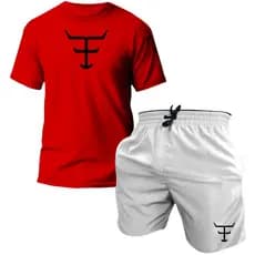 Conjunto Camiseta Masculina + Short Tactel Masculino Texas