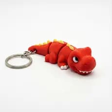 Chaveiro Dinossauro Articulado 3D – Flexível, Presente Criativo