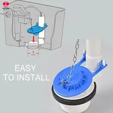 Kit De Substituição De Flapper De Vaso Sanitário Padrão-Rolha Com Corrente E Gancho