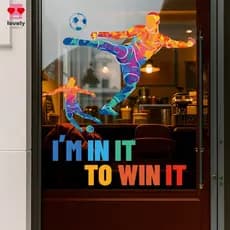 Adesivo Eletrostático De Futebol Mundial 2026-Decoração De Janela Para Eua Canadá México