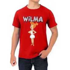 CAMISA VERMELHA 100% ALGODÃO OS FLINTSTONES BARNEY FRED WILMA BETTY BAMBAM PEDRITA CAMISETA ENVIO IMEDIATO