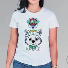 Linda camiseta Infantil e Adulto Patrulha Canina 100% Algodão Blusa unissex Coloridas