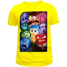 Camiseta infantil e Adulto Divertidamente 2 Filme Blusa unissex 100% Algodão Amarela Envio imediato