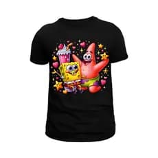 Camiseta Infantil Bob Esponja Blusa unissex Camisa 100% Algodão T-shirt 30.1 Envio imediato