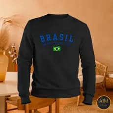 Moletom Casual BRASIL  Blusa unissex Frio Inverno Envio Imediato