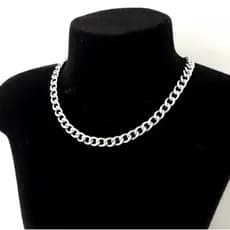Gargantilha Choker Masculino Em Aço Inox Antialérgico elo aberto