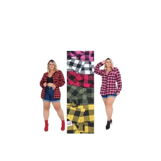 Camisa Xadrez Feminina Flanelada Festa  Country