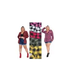 Camisa Xadrez Feminina Flanelada Festa  Country