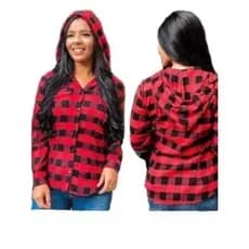 Blusa Xadrez Capuz Flanelada Festa Junina Eventos