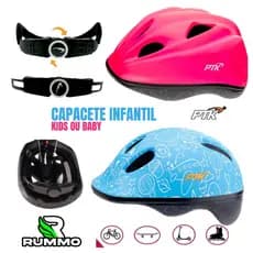 Capacete Infantil Kids ou Baby PTK CICLISMO/SKATE/PATINS/PATINETE Com Regulagem  - Varias Cores