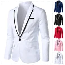 Blazer Masculino Fino Ajuste Casacos Esportivos Leve Casual Formal Terno Jaqueta Para Negócios Diários Casamento E Festa