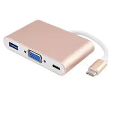 Adaptador Usb 3.1 Tipo C Thunderbolt 3.0 2x Usb 3.0 Vga Usb