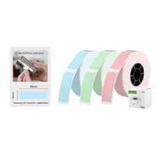 3/6/9/12 Rolos Papel Etiqueta Térmicas Lacuna Multicoloridas, 14 x 40mm P/Impressora Térmica Portátil P/Escritório, Casa