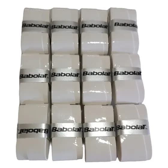 Kit 10 Overgrip Babolat ParaBeach Tennis Tênis Padel Cor Branco Sem Furação Envio Imediato.