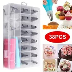 Kit com 38 peças para confeitaria e bolos