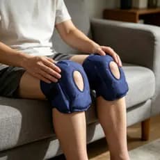 Pacote de Gel Terapêutico Reutilizável Quente/Frio Suporte Ajustável para Joelho Bolsa Compressa Flexível