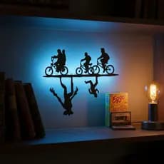 Placa Decorativa Stranger Things Mundo Invertido – Presente Criativo, Decoração Nerd Minimalista - 11,5 cm x 14,5 cm