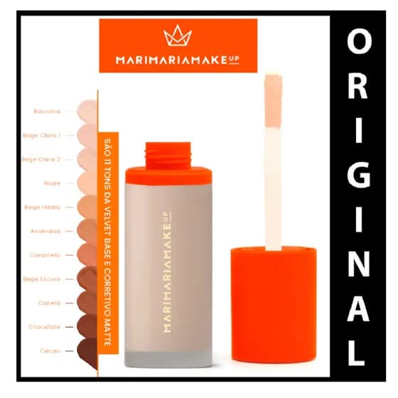 Base E Corretivo Matte Mari Maria Velvet Skin - - baunilha