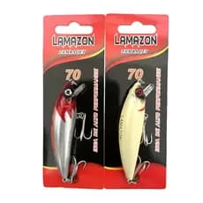 Kit 2 Isca Artificial Meia Água 7cm 9,2gr Estilo Inna 70 Lamazon Tambaqui 70