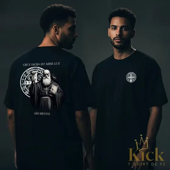 Camisa Camiseta Unissex Cristã  São Bento Crux Sacra