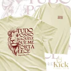 Camisa Camiseta Cristã Tudo Posso Naquele Que Me Fortalece