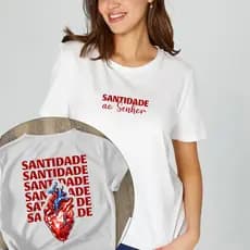 Camiseta T-Shirt Cristã 100% Algodão "Santidade ao Senhor"