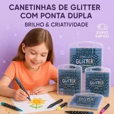 Marcador metálico 12/24/36/48/ Caneta De Glitter De Cabeça Dupla Marcador De Cabeça Dupla Brilhante